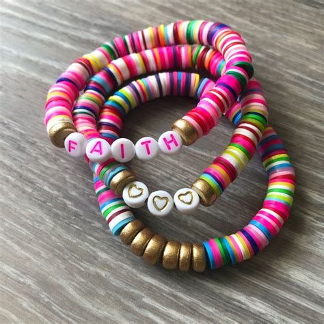 Pink Muliti Colored Vinyl Heishi Bead Bracelet Immeasurably More