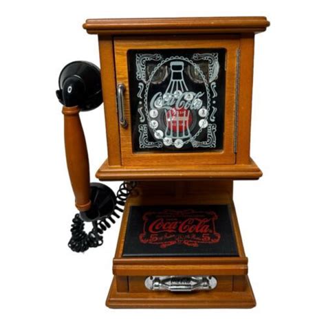 Coca Cola Nostalgic Wall Hanging Retro Telephone Vintage Wooden