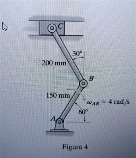 Solved Si La Velocidad Angular De La Barra Ab Es Wab Chegg