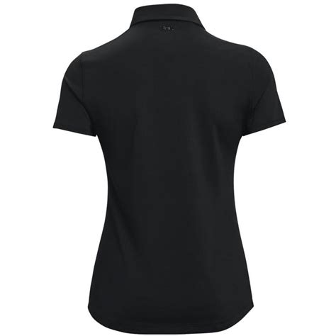 Under Armour Womens Zinger Short Sleeve Polo Shirt Black Click Golf