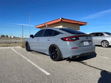 My Sonic Gray Pearl 2022 Civic Hatch Build Lowered On Handr Sports