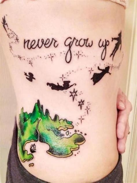 Peter Pan Neverland Map Tattoo