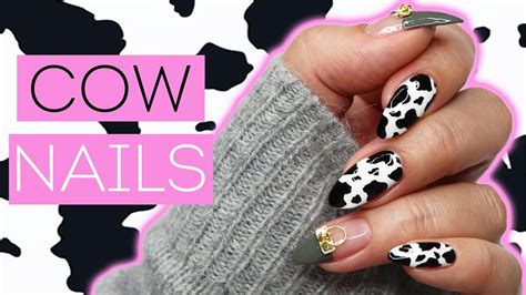 Cow Print Nail Art 🐮 Youtube