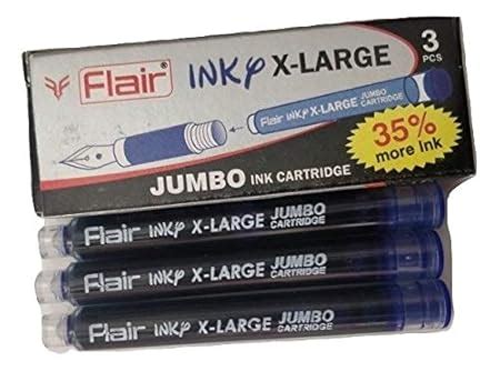 Flair Inky X Large Jumbo Cartridge For Fountain Pens Pack Of 90