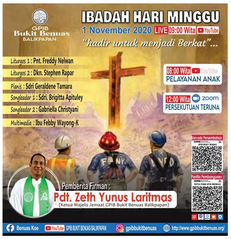 Ibadah Hari Minggu November Pf Pdt Zeth Yunus Laritmas