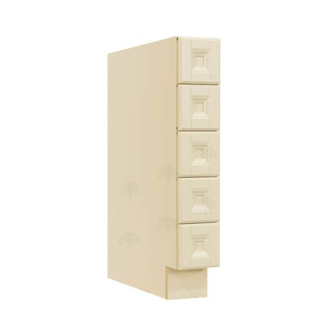 Hampton Creamy White Finish Base Spice Drawer Cabinet W6 H34 5 D24