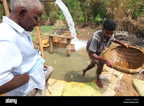 Sri Lanka Ratnapura Mining Sapphire High Resolution Stock Photography