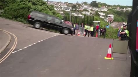 Biden motorcade arrives at G7 summit site