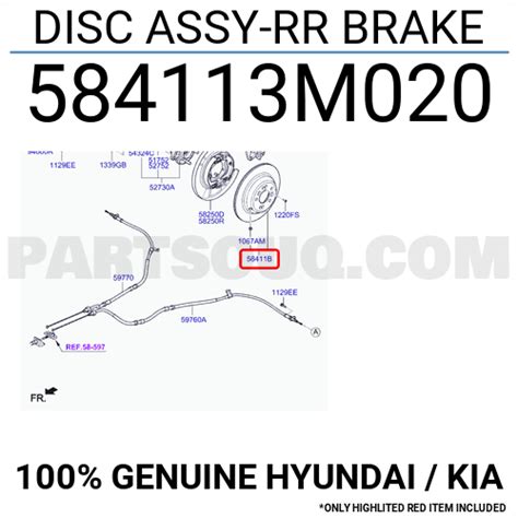 DISC ASSY RR BRAKE 584113M020 Hyundai KIA Parts PartSouq