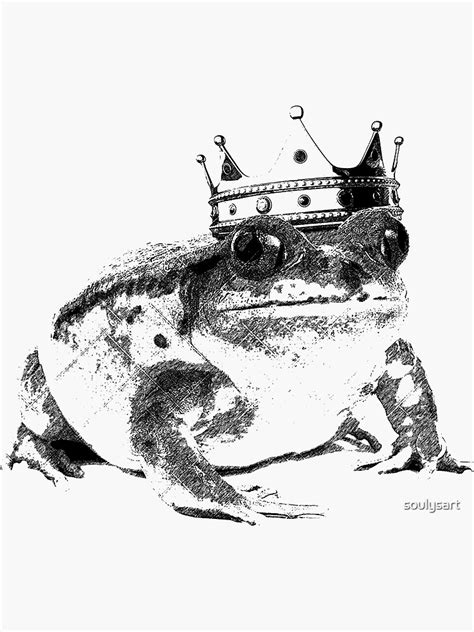 Frog King Sticker For Sale By Soulysart Redbubble