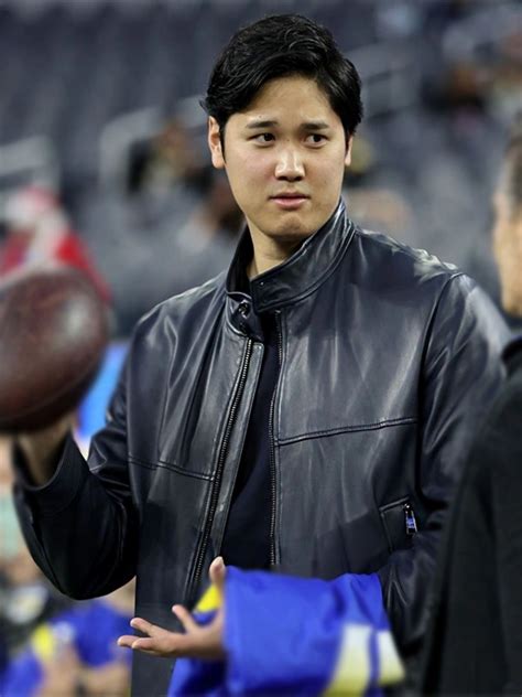 Shohei Ohtani Leather Jacket Shoei Ohtani Sideline Jacket