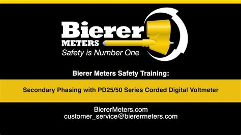 Bierer Meters Safety Training Secondary Phasing With Pd Series