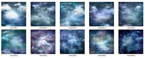 Cloudy Nights Backgrounds By Digital Curio | TheHungryJPEG