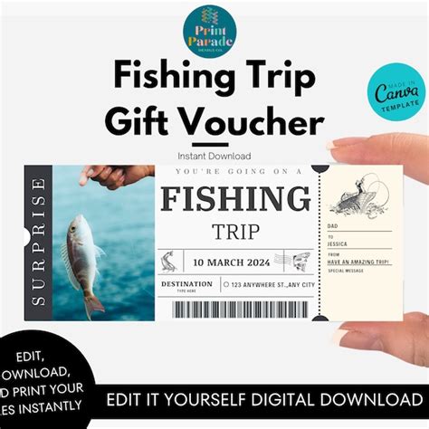 Fishing Certificate Editable Etsy