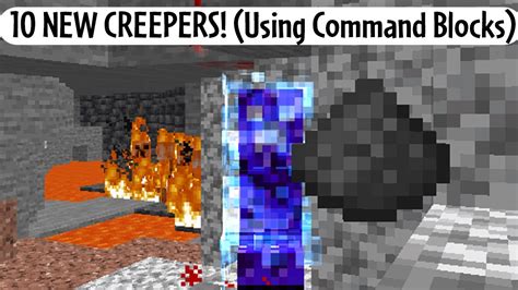 10 New Creeper Variants In Minecraft Using Command Blocks Youtube