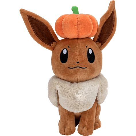 Eevee With Pumpkin Pokemon 8 Inch Plush Jazwares Video Game Depot