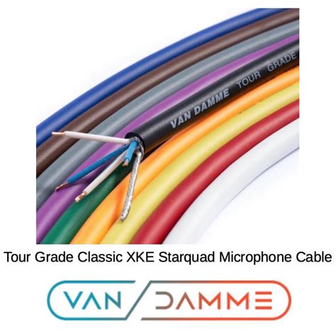 Van Damme Tour Grade Classic XKE Starquad Mic Cable Jet Black Bulk