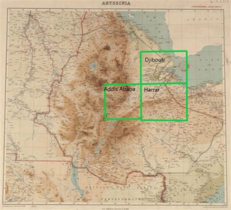 Mapping in colonial times La Côte française des Somalis et contrées