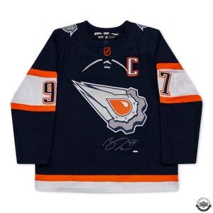 Connor McDavid Autographed & Inscribed Authentic Orange Adidas Edmonton ...