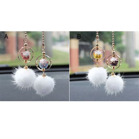 Car Accessories Lucky Cat Car Pendant Rearview Mirror Suspension