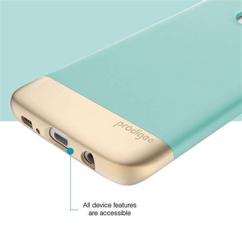 Prodigee Accent Samsung Galaxy S7 Edge Case Aqua Gold