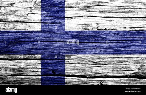 Flag of Finland against the background of the old retro effect,close up ...