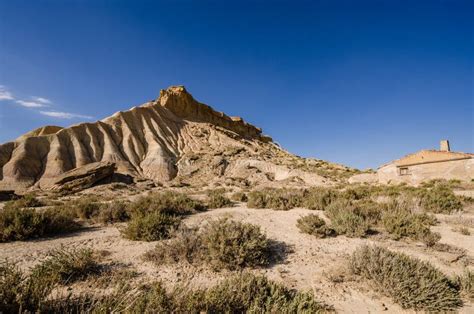 Paisagem C Nico De Bardenas Reales Na Rea De Navarra Da Espanha Foto