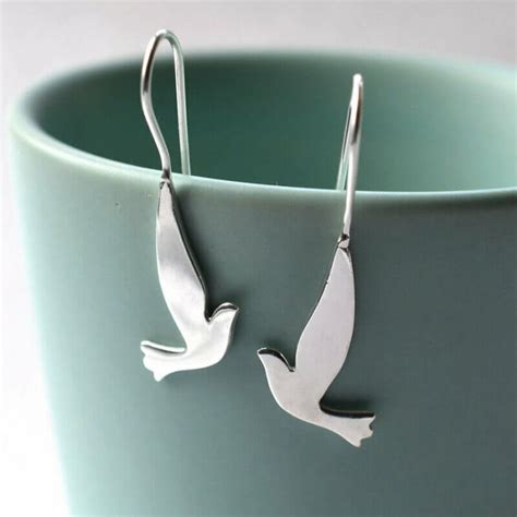 Boucles D Oreilles Oiseaux Colombes En Argent Massif