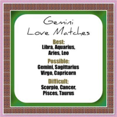 Gemini Love Matches