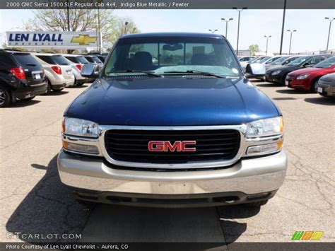 2000 Gmc Sierra 1500 Sle Regular Cab 4x4 In Indigo Blue Metallic Photo