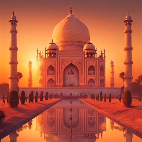 Taj mahal índia como uma das 7 maravilhas do mundo Foto Premium