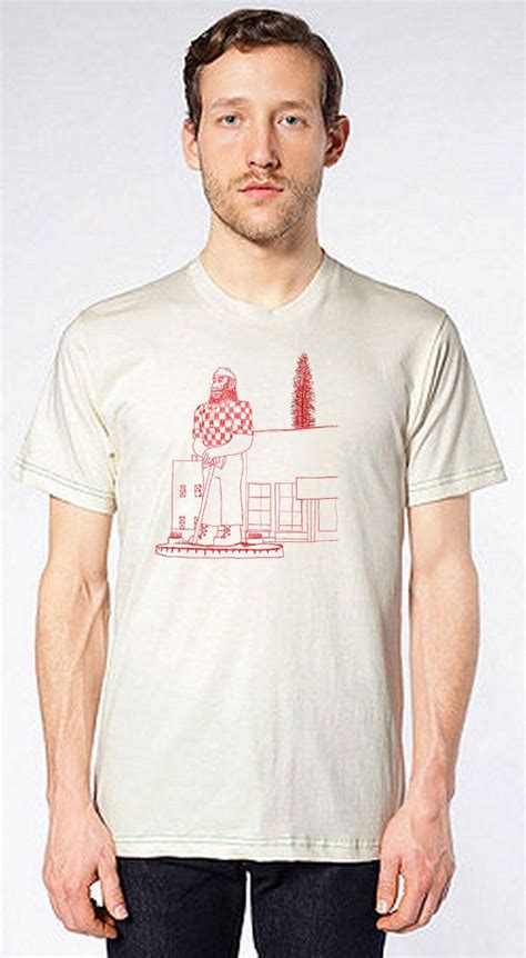 Paul Bunyan Statue Kenton Portland Printed On An Organic Natural T Shirt Paul Bunyan Statue