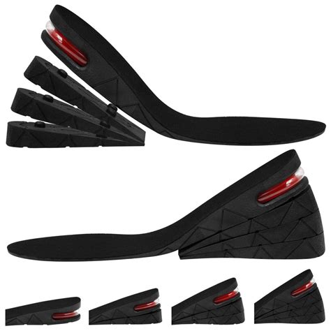 4PCS Adjustable Height Increasing Shoe Insoles Air Cushion With Shock