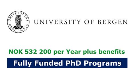 23 Fully Funded PhD Programs At University Of Bergen Norway