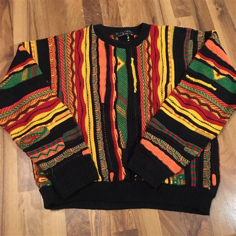 Vintage 90s 3d Rasta Knit Sweater Grailed