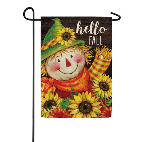 Sunflower Scarecrow Garden Flag Just For Fun Flags