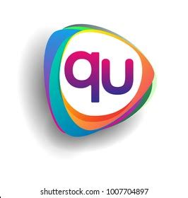 Letter Qu Logo Colorful Splash Background Stock Vector (Royalty Free ...