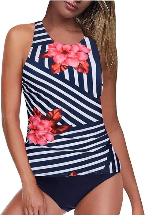 Marryself Damen Bikini Set Damen Damen Plus Size Bademode Mit Hoher Taille Badeanzug Bikini Set