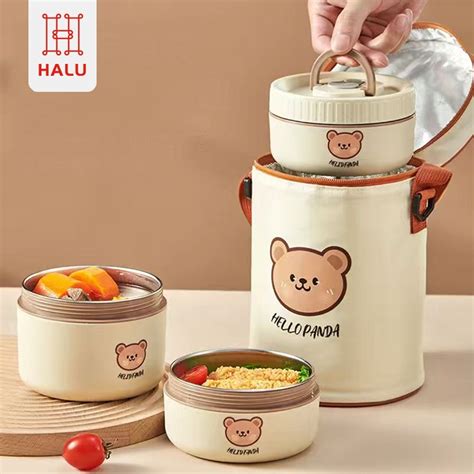 Jual HALU Kotak Makan Bento Portable Tahan Panas Lunch Box Stainless