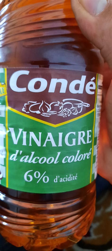 Vinaigre d alcool colore la bouteille Condé 1L