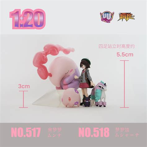 Scale World Zukan Musharna Set Pokemon Resin Statue Uu Studio