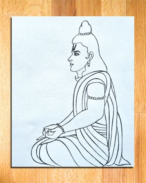 How To Draw Lord Shree Ram Easy And Step By Step Lord Rama Drawing For