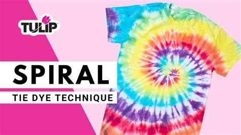 How To Spiral Tie Dye Technique With Tulip Youtube