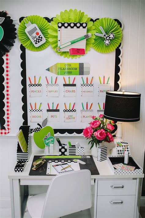 Black White And Stylish Brights Printable Classroom Decor Bundle