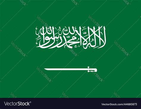 Flag of kingdom saudi arabia is a country Vector Image