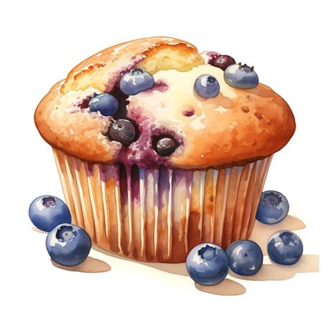 Premium Photo Beautiful Blueberry Muffin Tasty Dessert Clipart