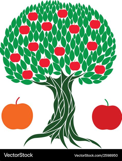 Apple Tree Royalty Free Vector Image Vectorstock