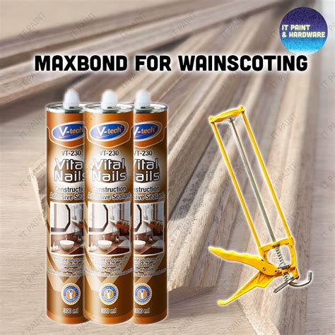 Bundle V Tech Vital Nail Maxbond Glue VT230 Gam Wainscoting Shiplap