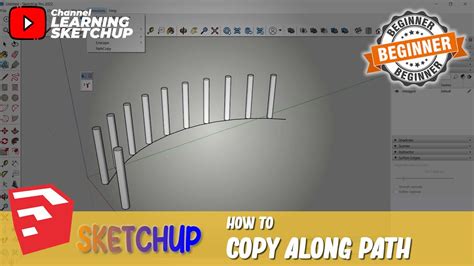 How To Copy Along Path In Sketchup YouTube