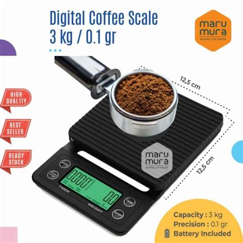 Promo Marumura Digital Coffee Scale Timbangan Kopi Digital Diskon 23